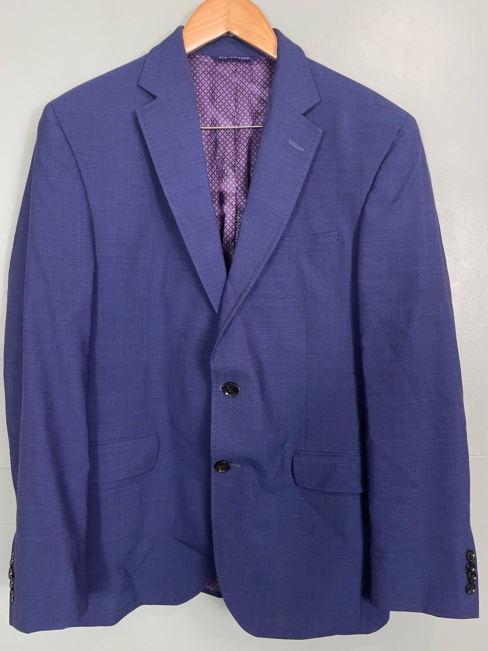 Ted Baker London Endurance Jarrow SPJ Wool‎ Blazer Navy Lined Men Size 44R
